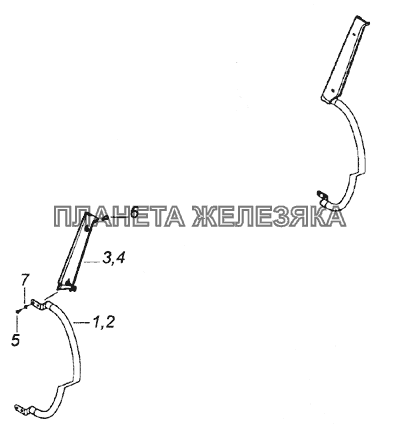 6522-5325160 Установка поручней панели приборов КамАЗ-6522 (Euro-2, 3)